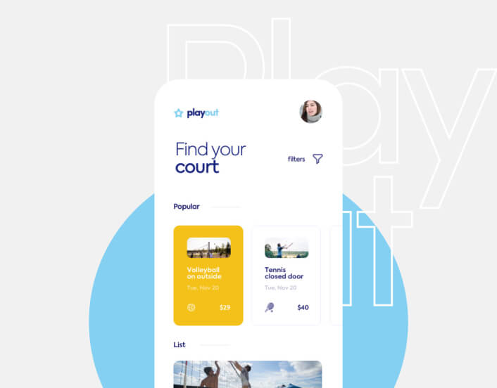 Playout - Court Booking App | UI/UX